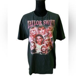 Taylor Swift Graphic Short Sleeve T-Shirt Black Womens Large